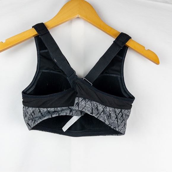 Victoria's Secret VS Sport Padded Adjustable Racerback Sports Bra Black Gray - Picture 6 of 6